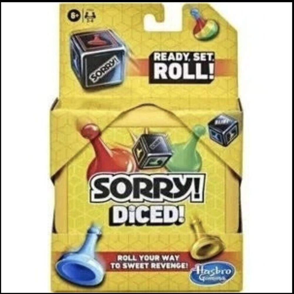 Hasbro Sorry! Diced Game - Fast & Portable Ready, Set, Roll 2 To 4 Players